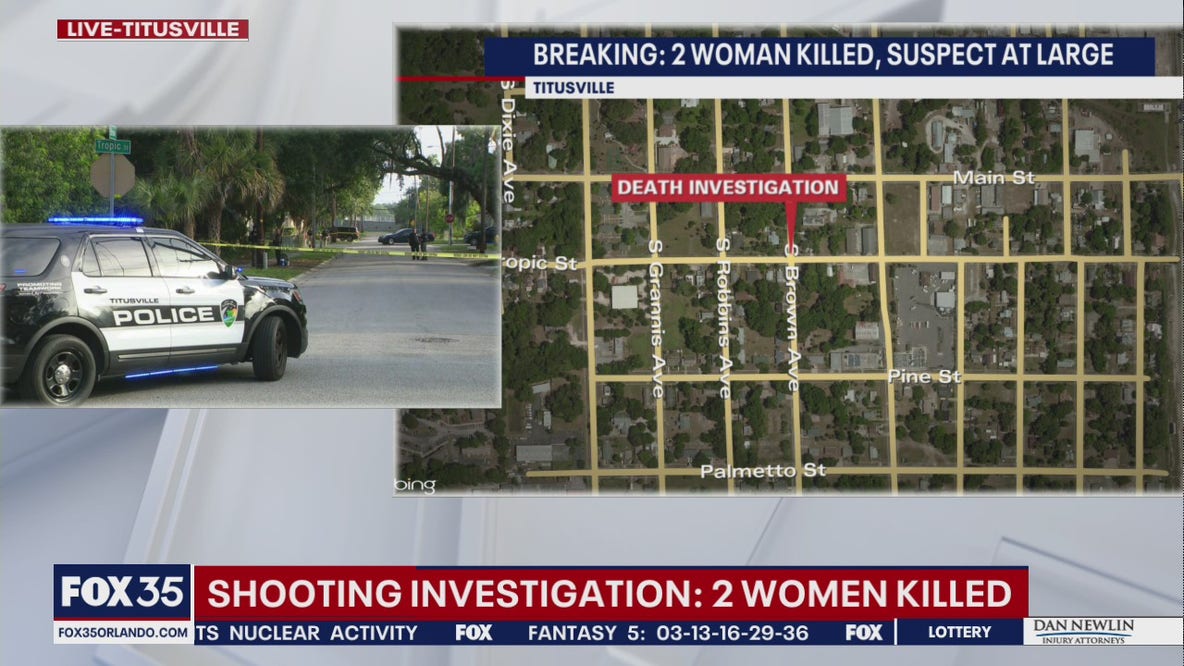 Shooting investigation: Suspect at large after 2 women found dead in Titusville, police say